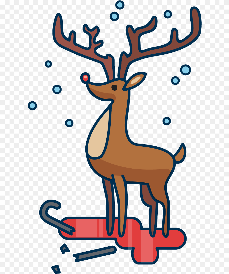 Foot Clipart Reindeer Christmas Day Download Full Clip Art, Animal, Deer, Mammal, Wildlife Free Transparent Png
