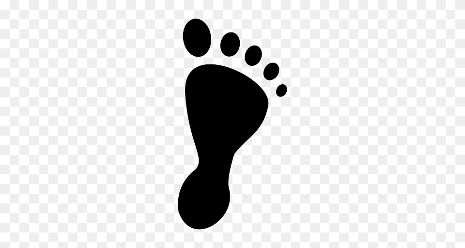 Foot Icon, Gray Png Image