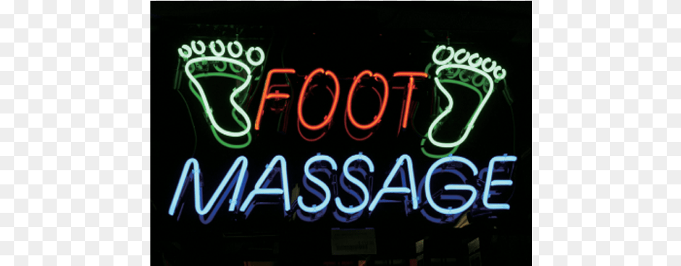 Foot Massage Neon Sign Neon Sign, Light, Blackboard Png Image