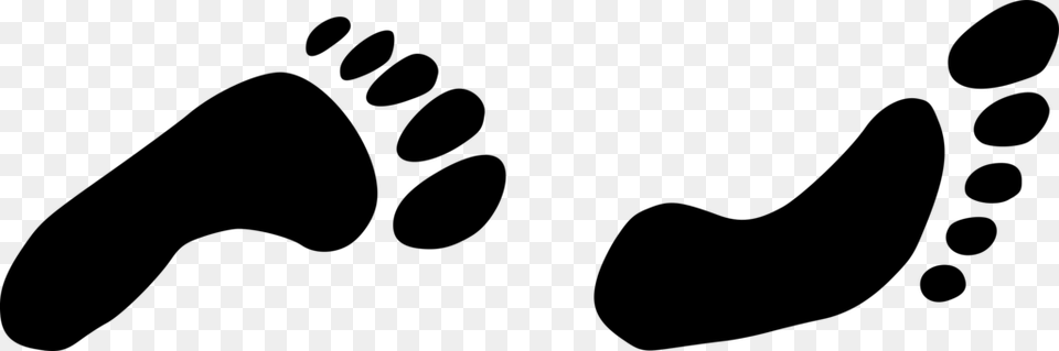 Foot Print Clip Art, Gray Png Image