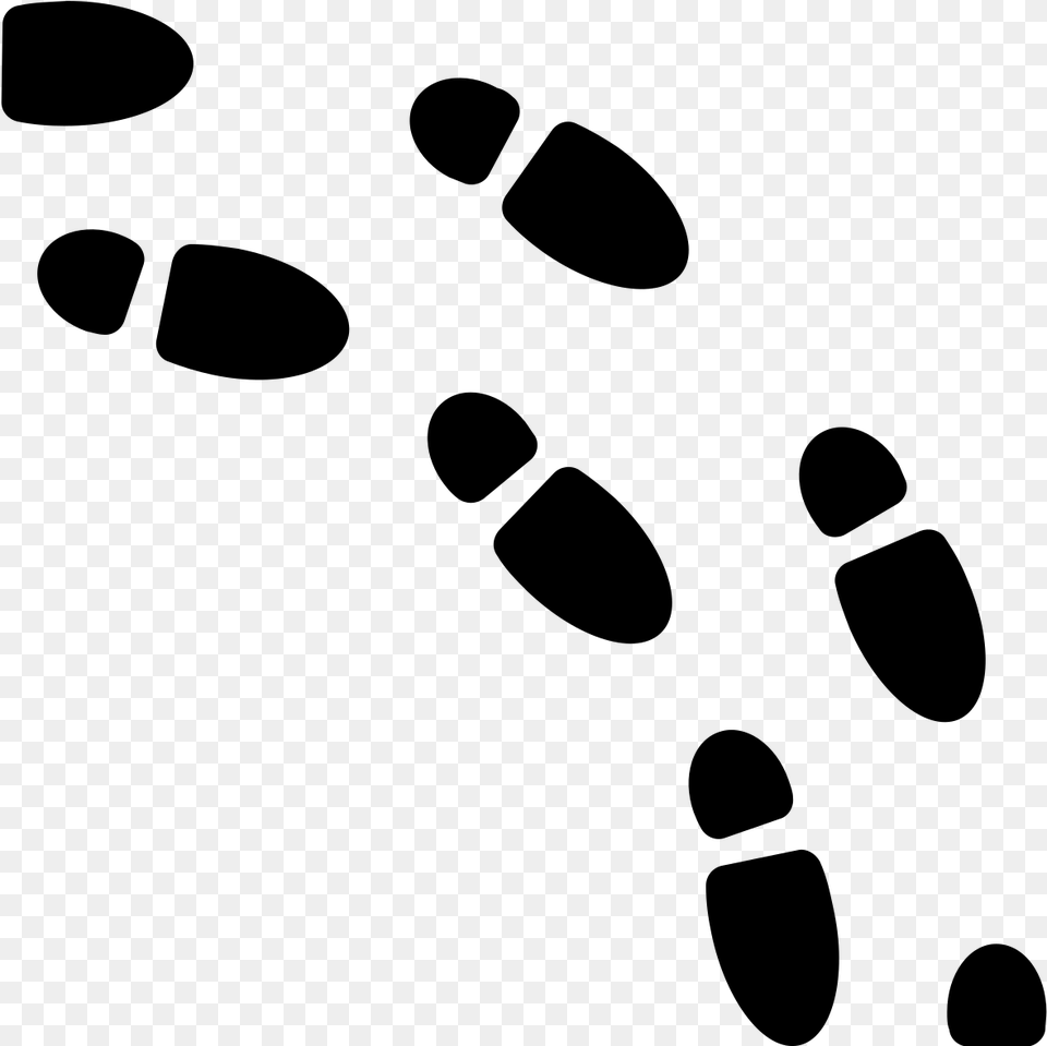 Foot Print Icon, Gray Free Transparent Png