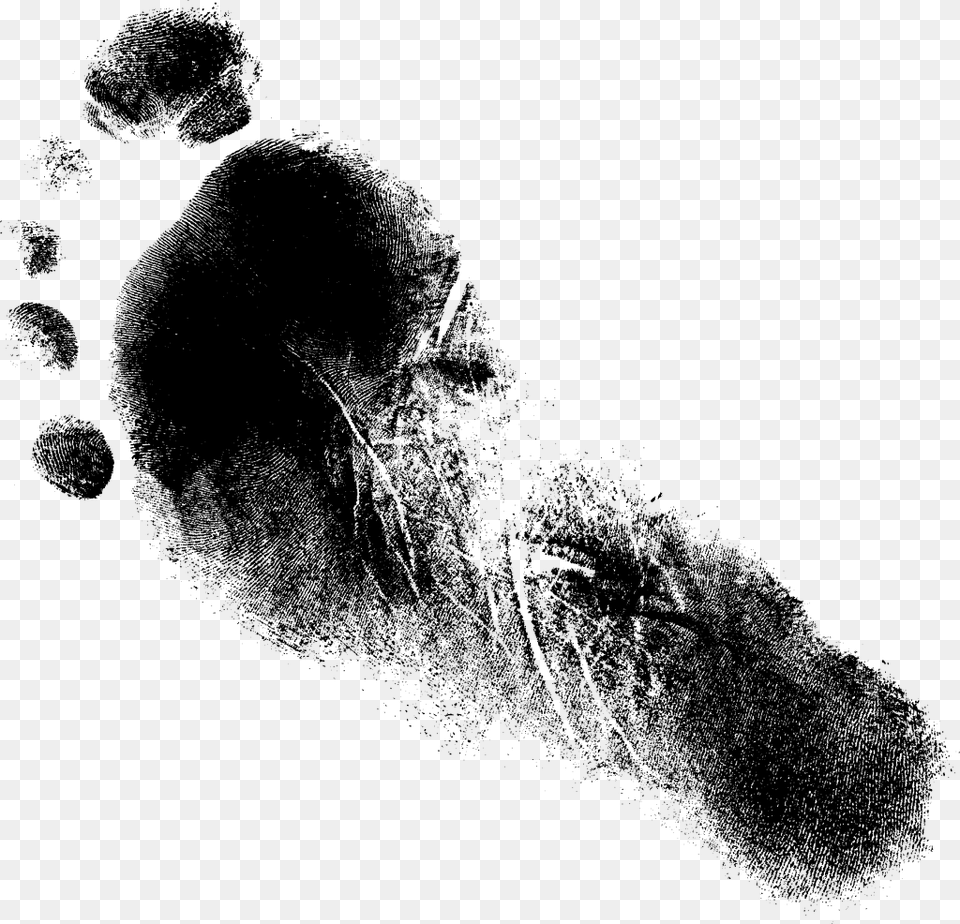 Foot Sketch, Gray Free Png Download