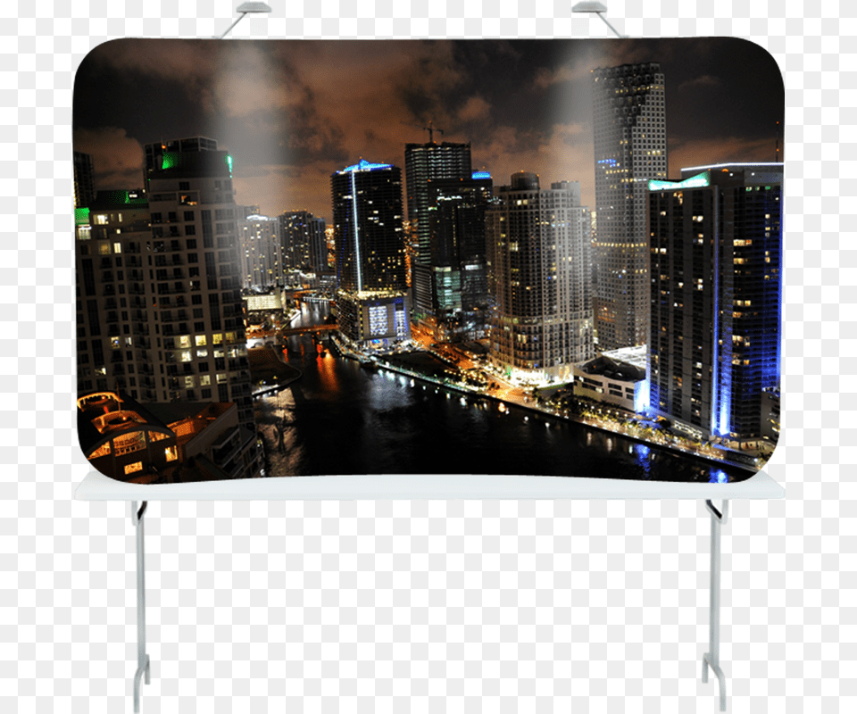 Foot Tension Tabletop Popup Display With Edge To, Architecture, Water, Urban, Office Building Free Transparent Png