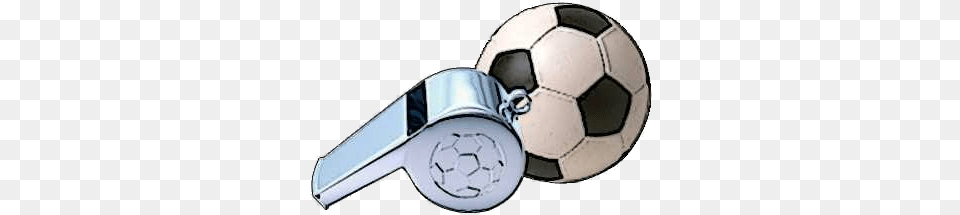 Football And Whistle Illustration, Ball, Soccer, Soccer Ball, Sport Png