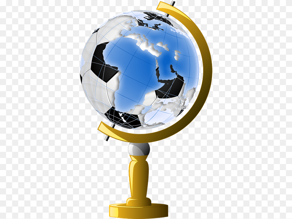Football Ball Soccer Ball Sports Globe Globe, Astronomy, Outer Space, Planet Png Image