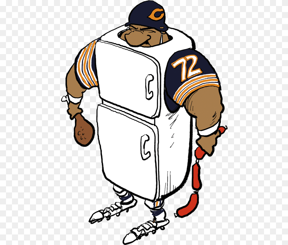Football Bowl Oregon Ducks Player William The Refrigerator Perry Cartoon, Person, People, Adult, Man Png Image