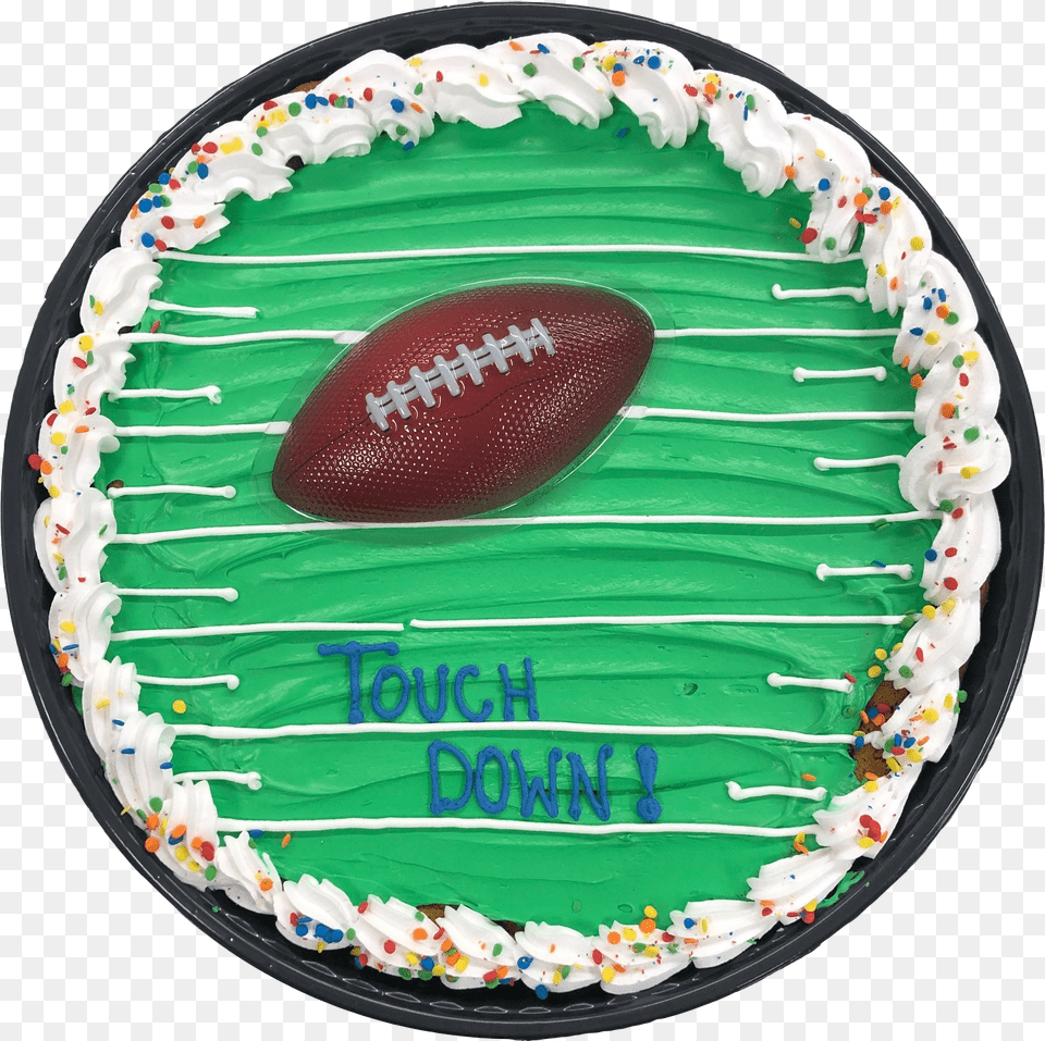 Football Cookie Cake, Dessert, Birthday Cake, Cream, Food Png Image