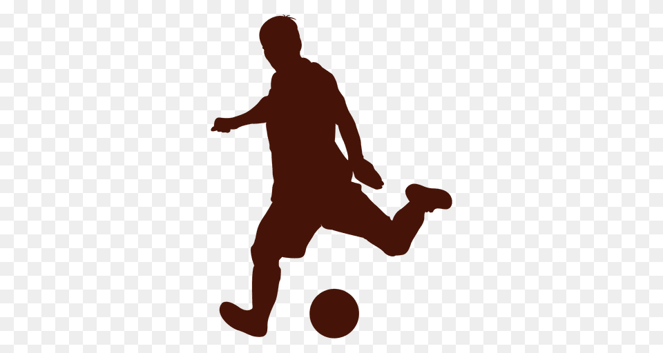Football Cross Kicking Silhouette, Adult, Male, Man, Person Free Png