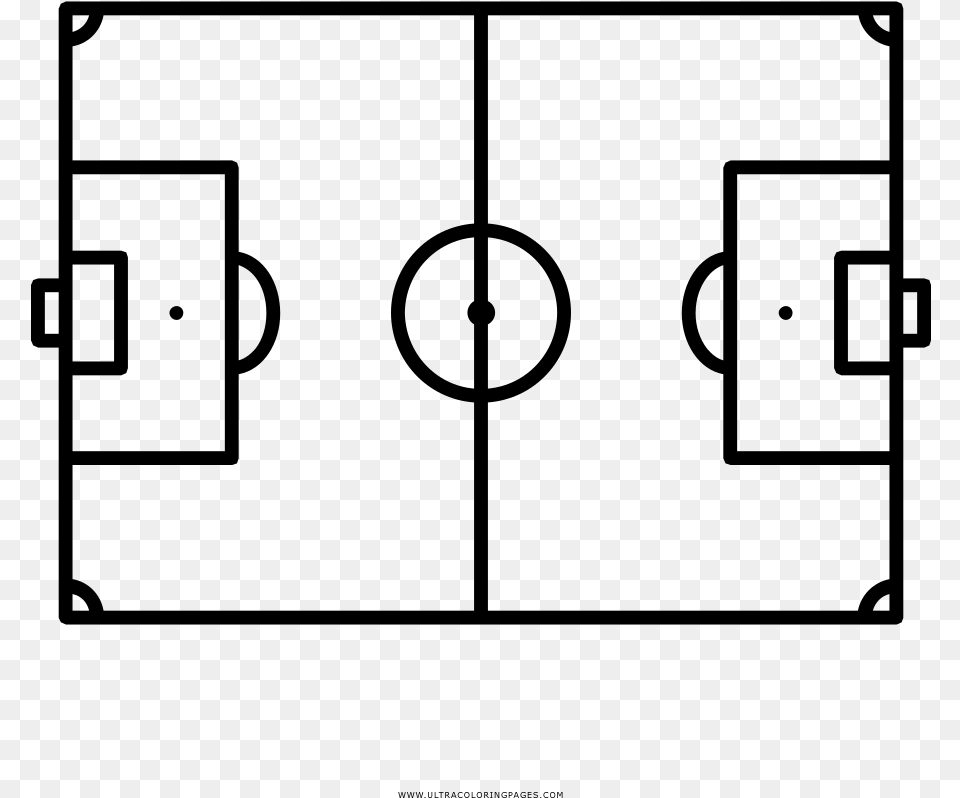 Football Field Coloring, Gray Free Png