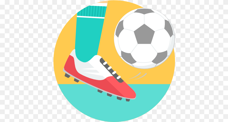 Football Flat Sport Icon, Ball, Clothing, Footwear, Shoe Free Png Download