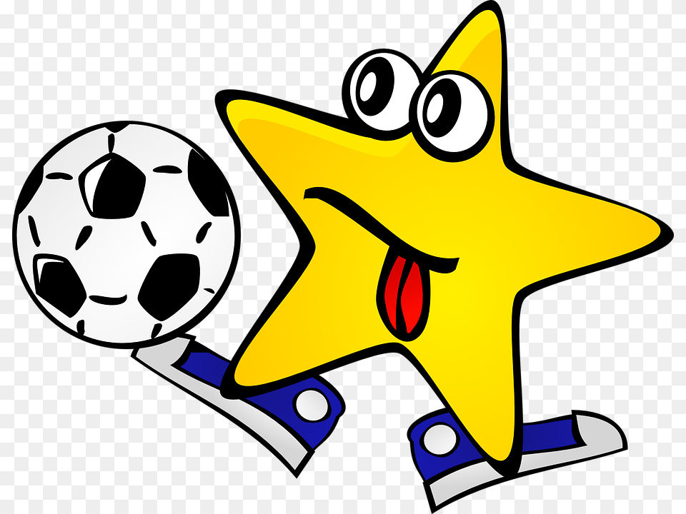 Football Football Player Sports Gaming Star Yellow Soccer Star Clipart, Ball, Sport, Soccer Ball, Symbol Png