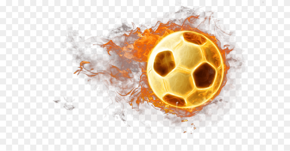 Football Gold Goldenfootball Footballfire Fireball Soccer Ball With Flames, Sphere, Pattern, Bonfire, Fire Free Transparent Png