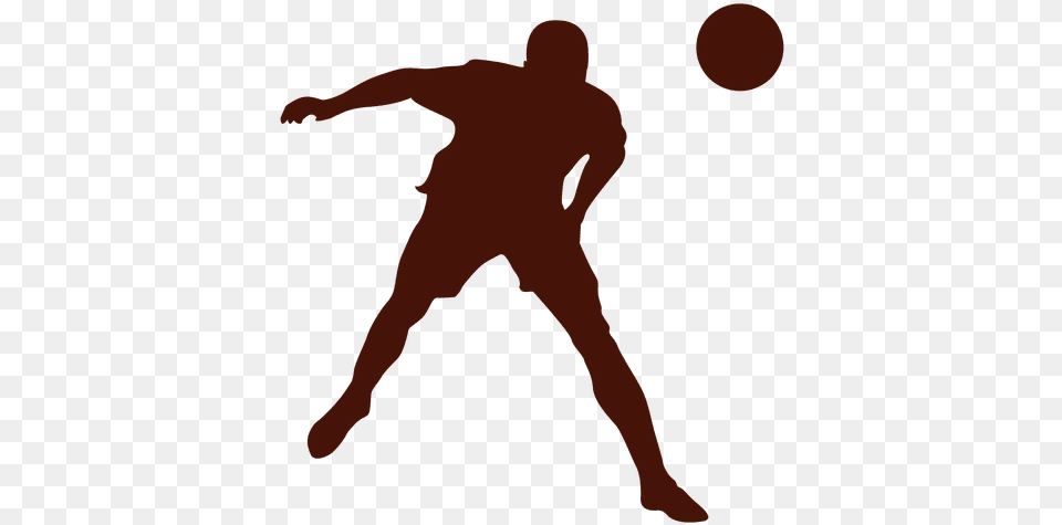 Football Header Silhouette Transparent U0026 Svg Vector File Silhouette Soccer Header, Person, People, Ball, Handball Free Png