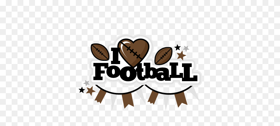 Football Heart Silhouette Clipart Football Title, Logo Png