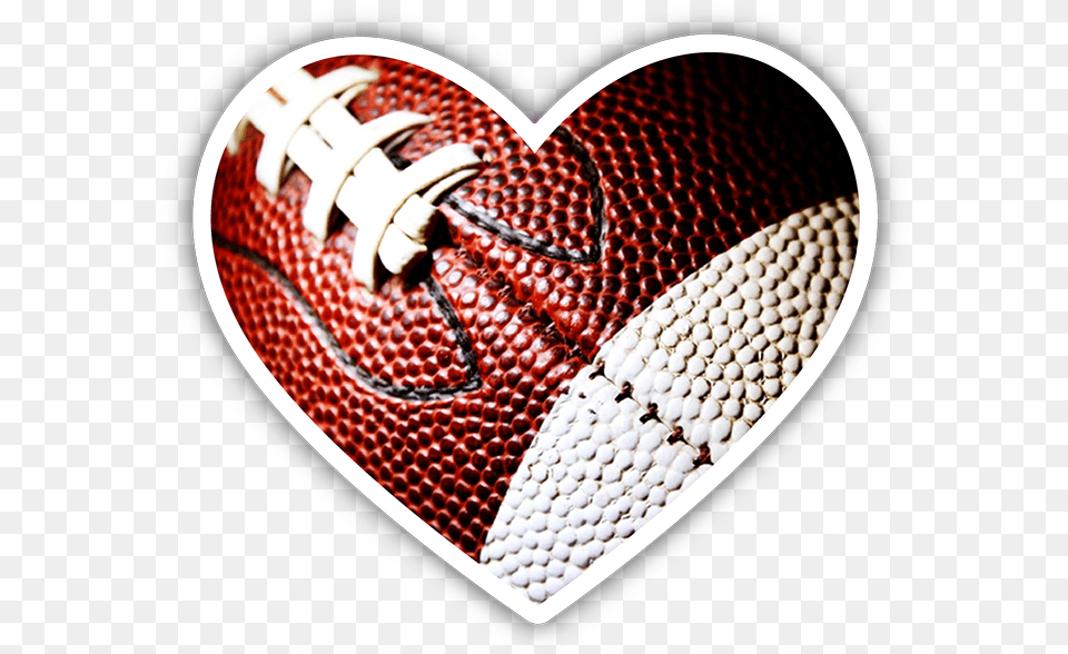 Football Heart Sticker American Hd Football Free Png