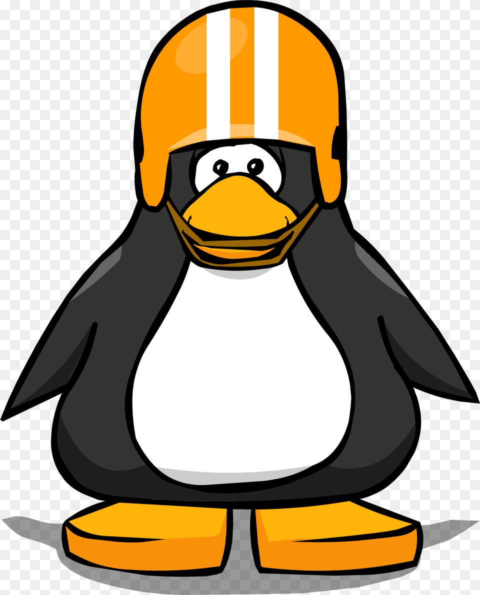 Football Helmet On A Player Card Penguin With Hard Hat, Person, Animal, Bird Free Transparent Png