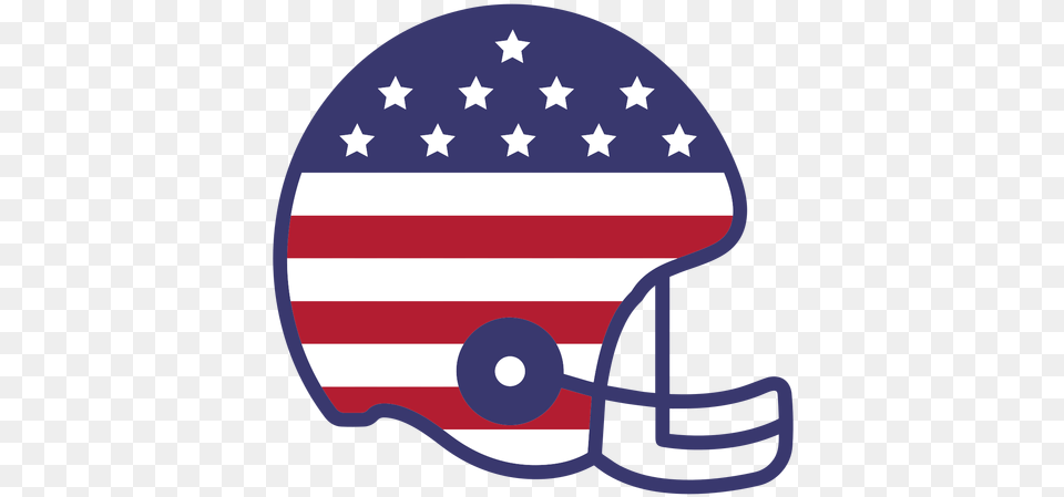 Football Helmet Usa Flag Flat American Football Flag Helemt, American Football, Person, Playing American Football, Sport Png Image