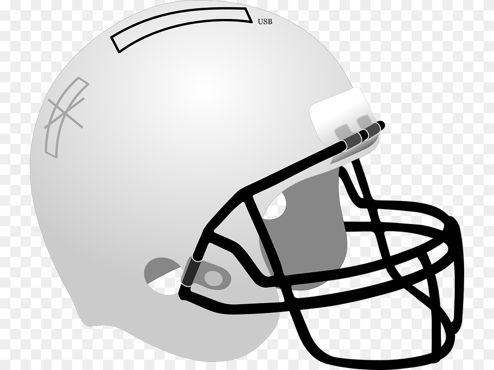 Football Helmet White Blue Football Helmet, American Football, Playing American Football, Person, Sport Free Png Download