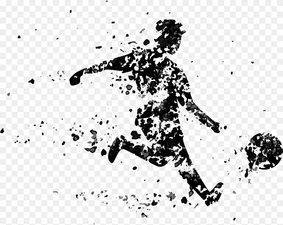 Football Images Black And White, Person, Outdoors, Nature, Silhouette Free Png Download