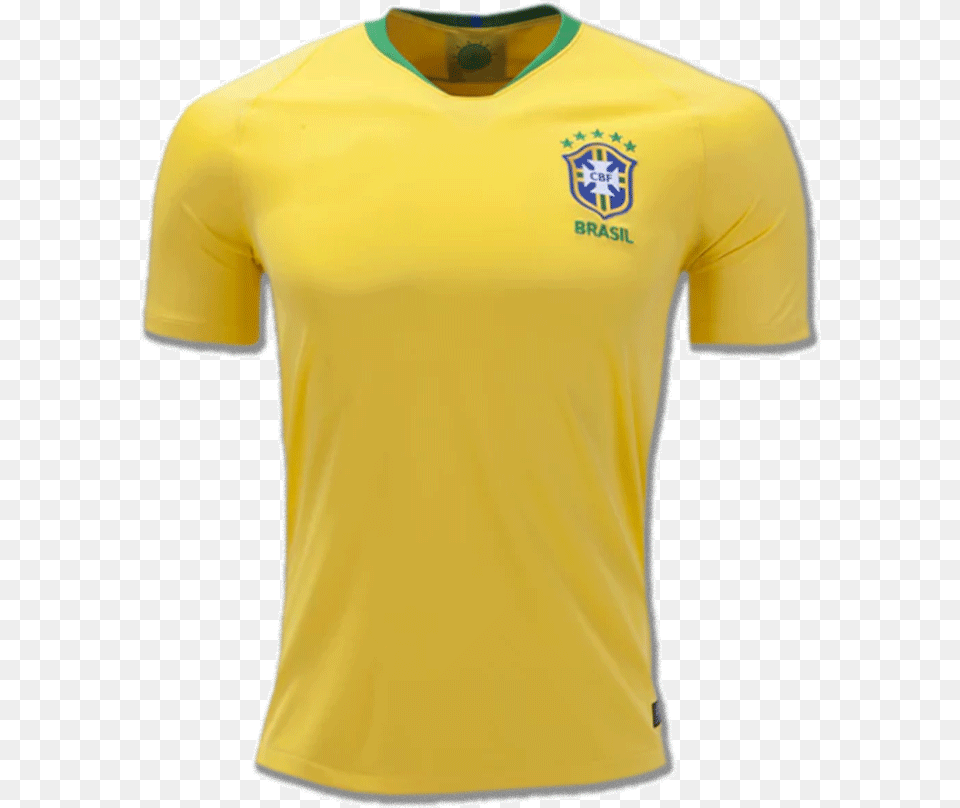 Football Jersey Brazil Jersey, Clothing, Shirt, T-shirt Free Png