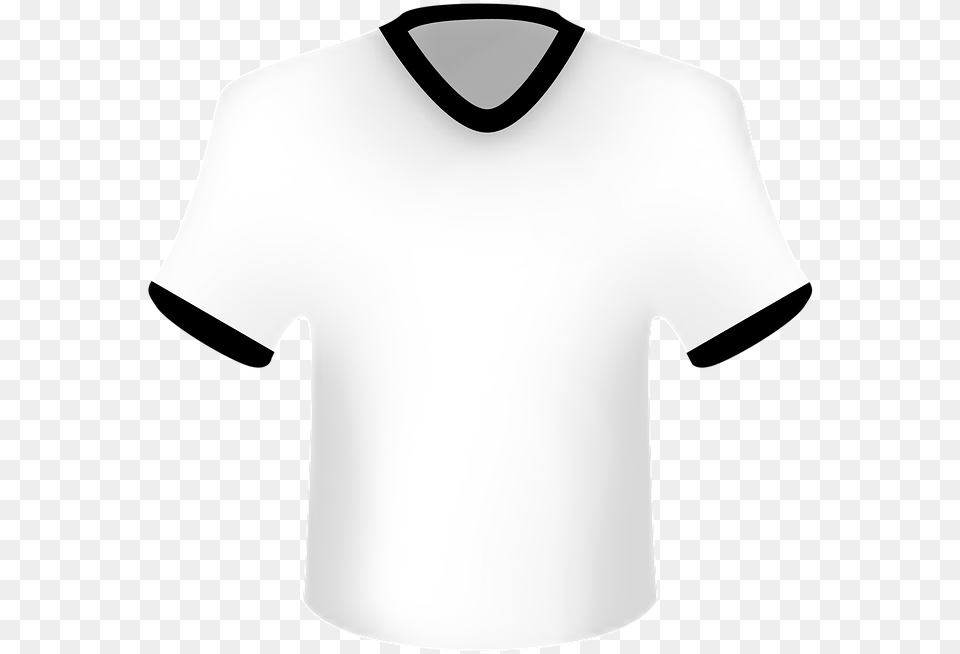 Football Jersey T Shirt White T Shirt Template Back, Clothing, T-shirt Png