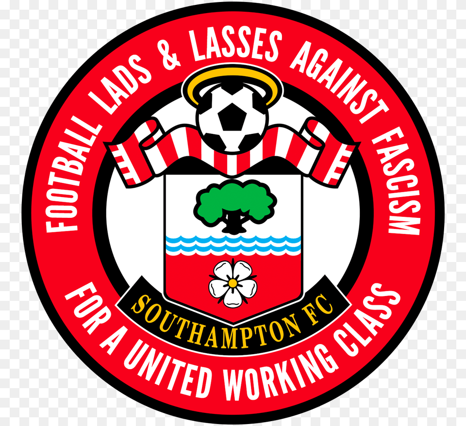 Football Lads Lasses Against Fascism Southampton Fc Logo, Emblem, Symbol Png Image