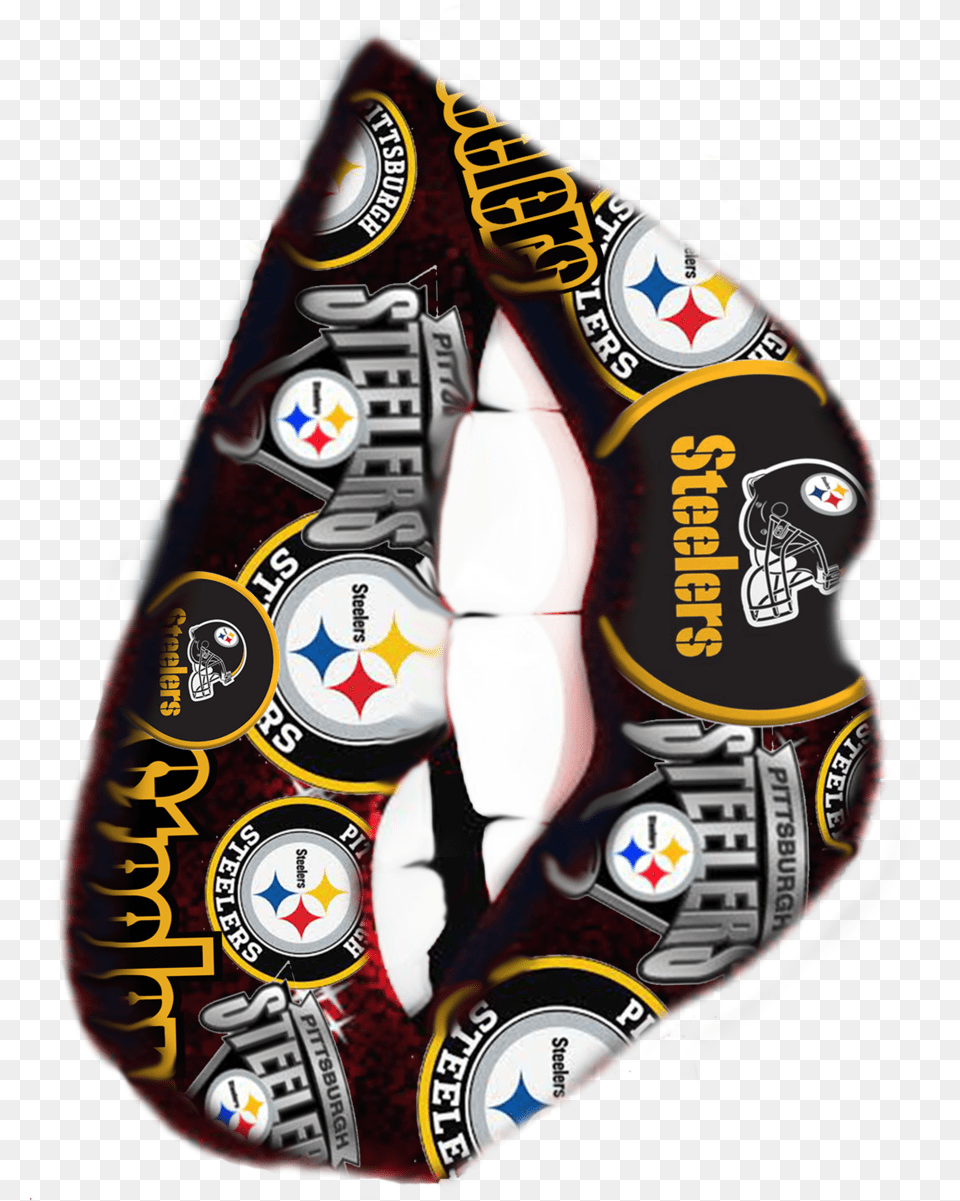 Football Lips Steelers Pittsburgh Steelers, Vest, Home Decor, Glove, Cushion Free Transparent Png