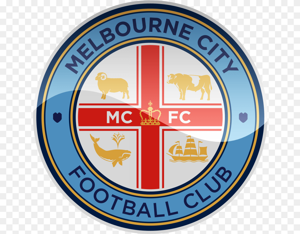 Football Logos Actual Original Quality Melbourne City Logo, Badge, Symbol, Emblem, Mammal Free Png Download