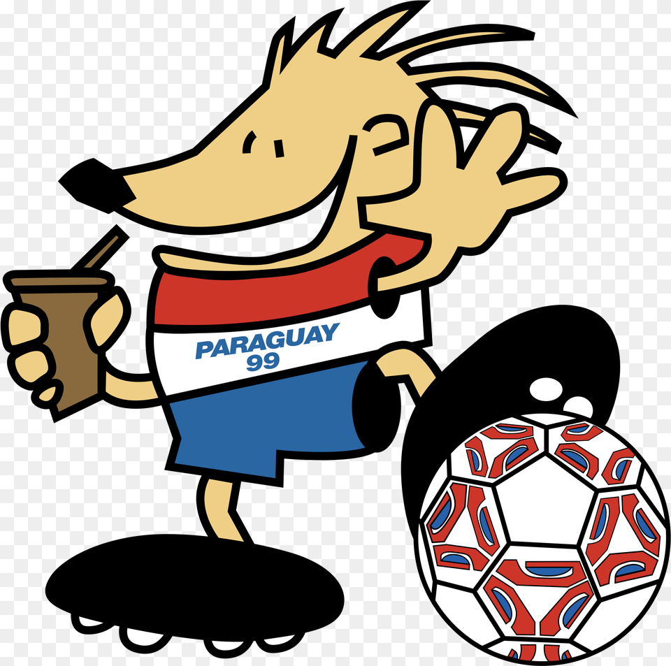 Football Mascot Logo Transparent Copa America Paraguay, Ball, Soccer, Soccer Ball, Sport Png Image
