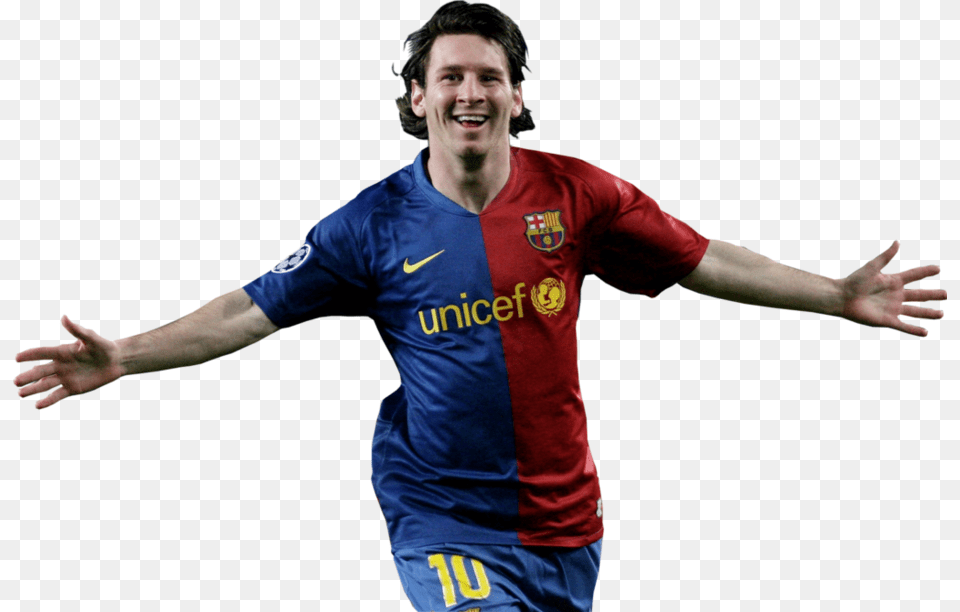 Football Messi Fondo Transparente, T-shirt, Body Part, Clothing, Face Free Png Download