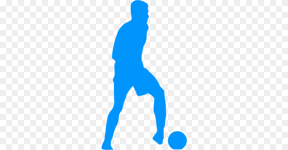 Football Player Blue Silhouette Clip Art, People, Person, Clothing, Pants Png Image