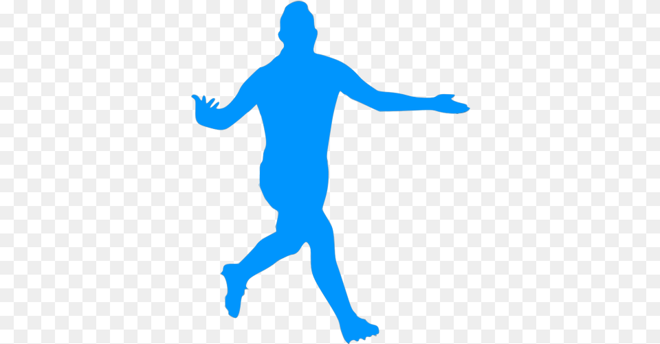 Football Player Celebrating A Goal Soccer Players Celebration Silhouette, Adult, Person, Man, Male Free Png