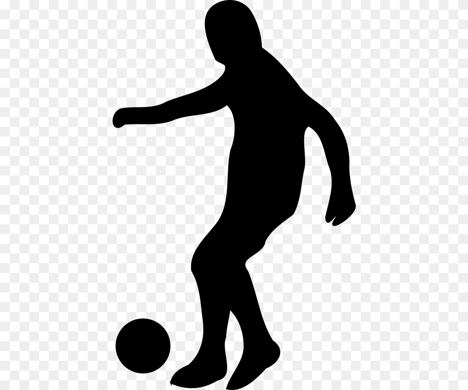 Football Player Clip Art Soccer Player Silhouette, Gray Png