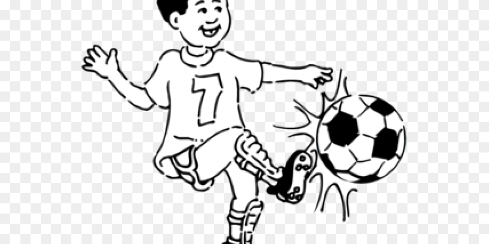Football Player Clipart Coloring Pages Girl Sports, Stencil, Ball, Sport, Soccer Ball Free Transparent Png