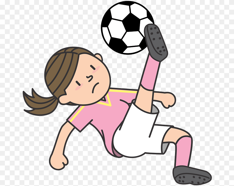 Football Player Clipart Girl Playing Football Clipart, Sport, Ball, Soccer Ball, Soccer Png