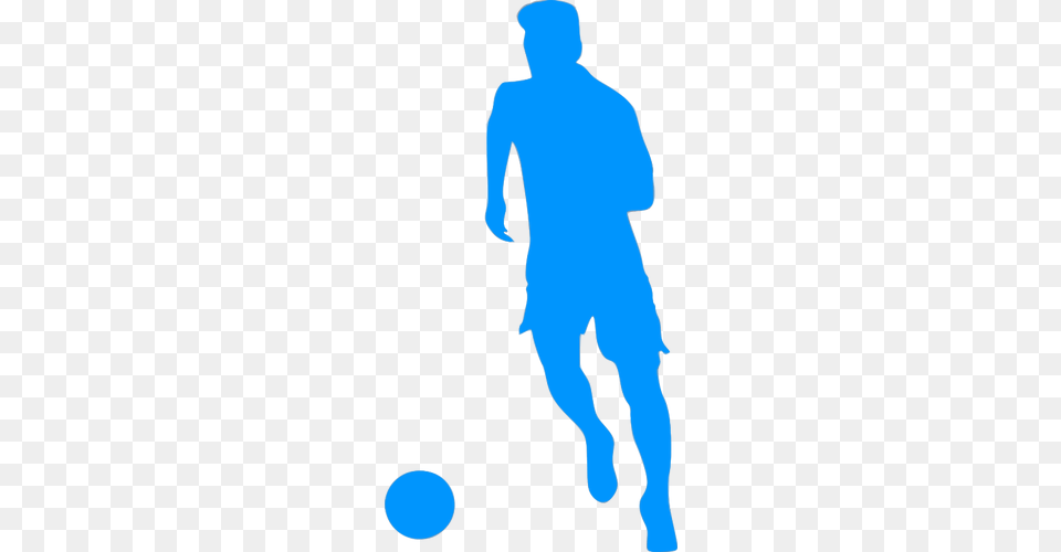 Football Player Dribbling, Silhouette, Adult, Male, Man Png Image