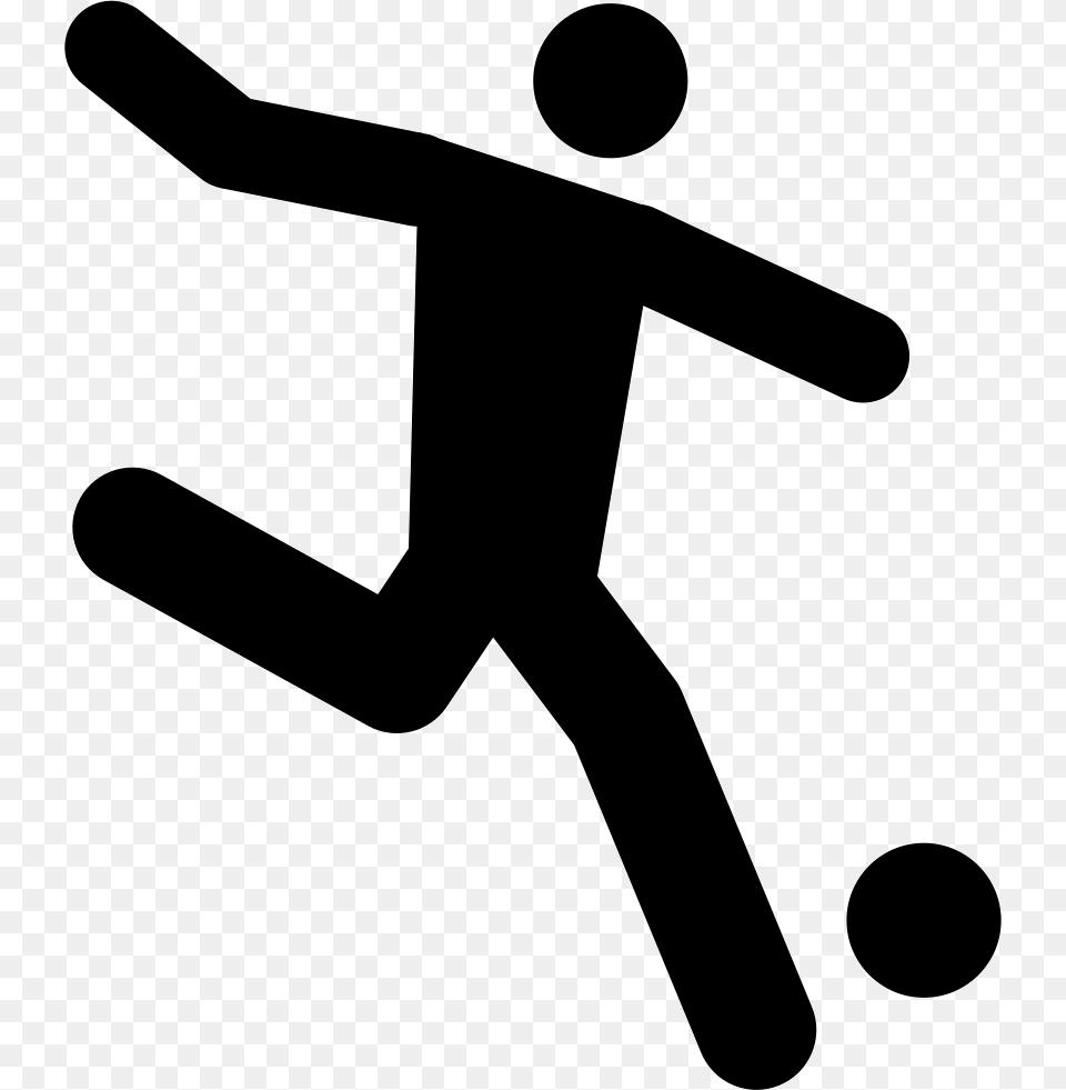 Football Player Icon Vector, Kicking, Person Free Png Download