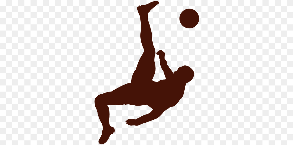 Football Player Kick Scissors Silhouette Transparent Football Player, Baby, Lighting, Person, Dancing Free Png Download