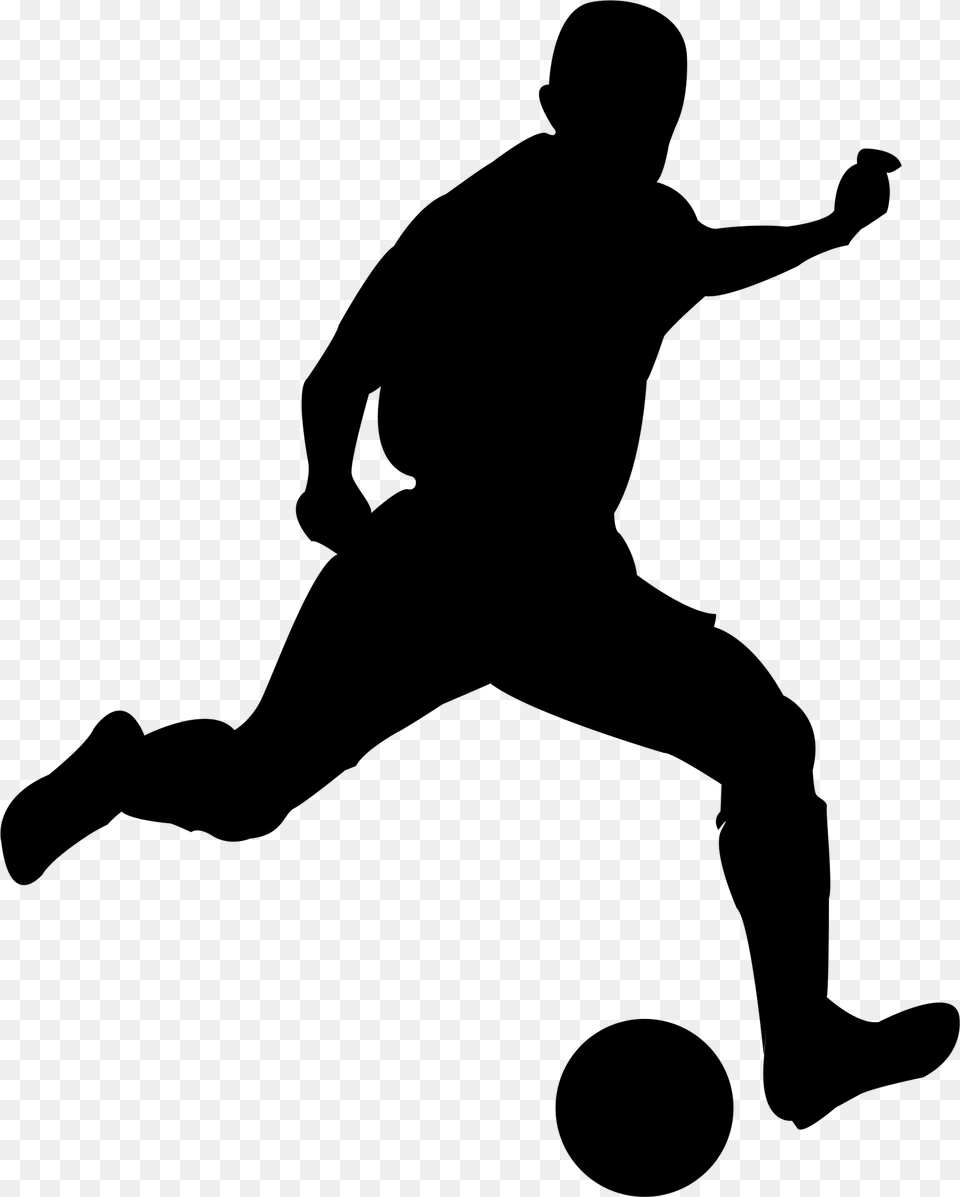 Football Player Kickball Athlete Soccer Player Silhouette, People, Person Free Png Download