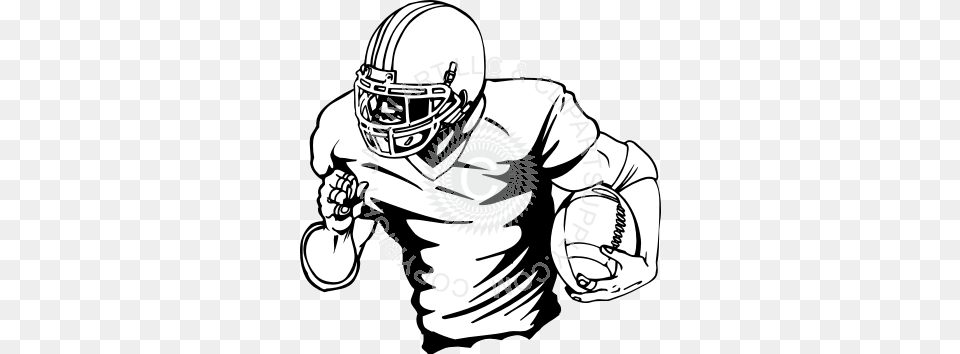 Football Player Running Gaver Football, Helmet, American Football, Person, Playing American Football Free Png Download