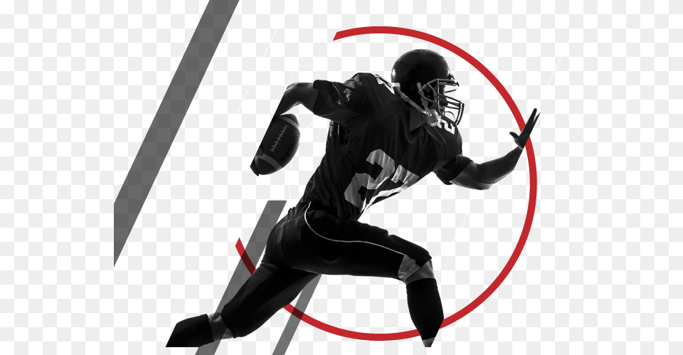 Football Player Running Silhouette, Adult, Person, Man, Male Free Png Download