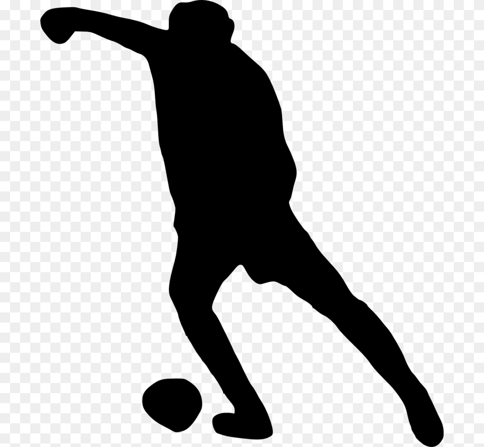 Football Player Silhouette, Gray Free Png