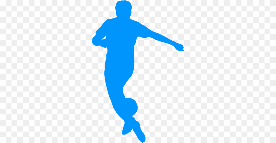 Football Player Silhouette Blue Color, Adult, Male, Man, Person Free Png