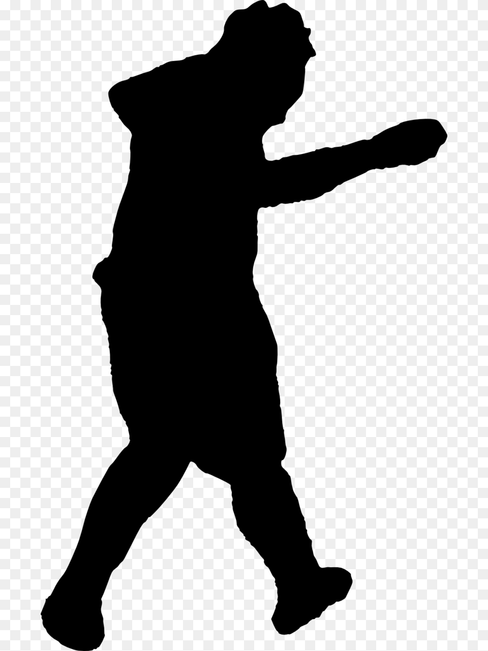 Football Player Silhouette Clip Art Silhouette Child, Gray Free Transparent Png