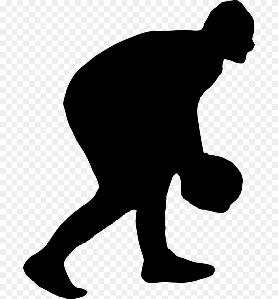 Football Player Silhouette Silhouette, Gray Png
