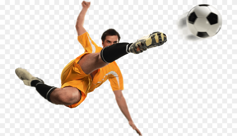 Football Player Sport Na Biaym Tle, Person, Kicking, Adult, Man Png Image