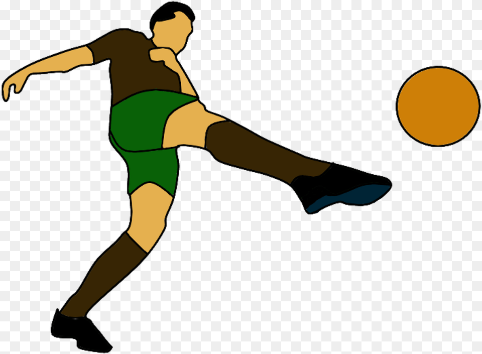 Football Player Sport Shooting Match Clipart Clip Art, Person, Kicking, Tennis Ball, Ball Free Png Download