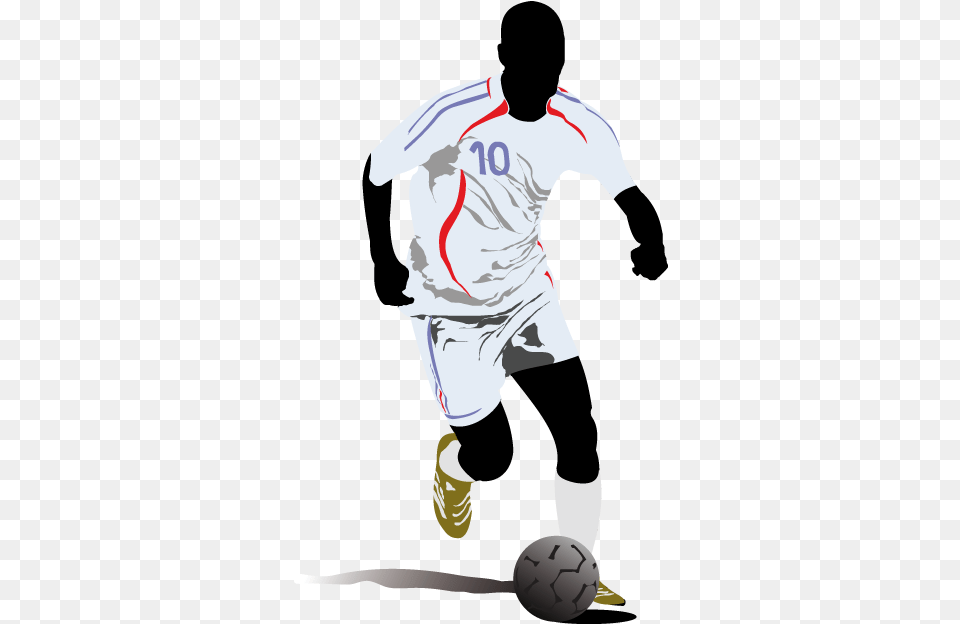 Football Player Wall Decal Soccer Player Vector, Adult, Soccer Ball, Person, Sport Png Image