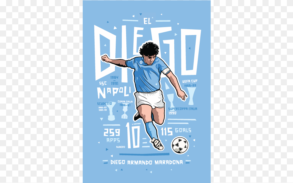 Football Players Football Art Football Design Lionel Maradona Napoli, Advertisement, Poster, Boy, Child Png Image