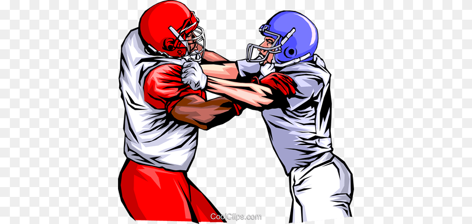 Football Players Royalty Vector Clip Art Illustration, Helmet, Sport, American Football, Playing American Football Free Transparent Png